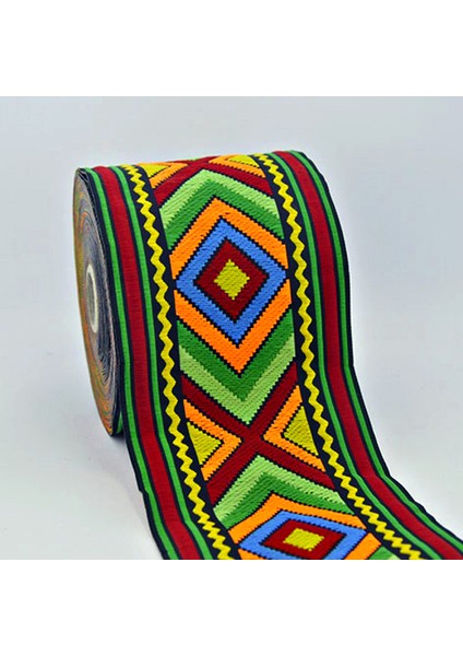 100MM Etnik Desen Dokuma Bordür Kurdele