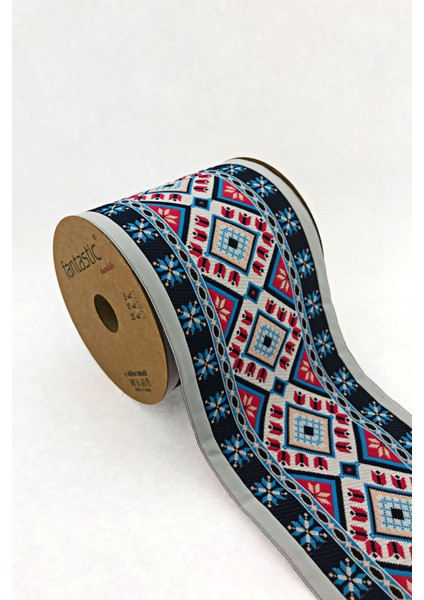 10 cm Etnik Desen Dokuma Bordür Kurdele