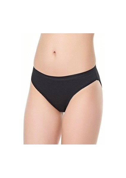 12 'li Bayan Suyolu Bikini Külot Siyah