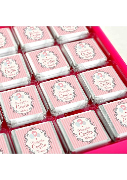 Kendin Yap Kız Bebek 72 Adet Madlen Çikolata Sunum Kutulu