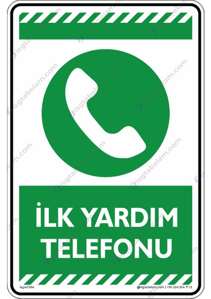 Ilk Yardım Telefonu/25x35cm/kompozit