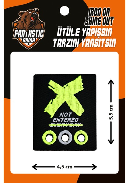 Ütü Ile Yapışan Dokuma Arma Patch, x Not Entered