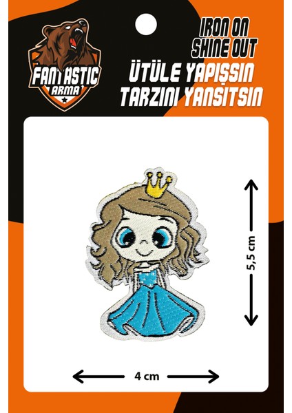Ütü Ile Yapışan Dokuma Arma Patch, Prenses Bebek Deseni