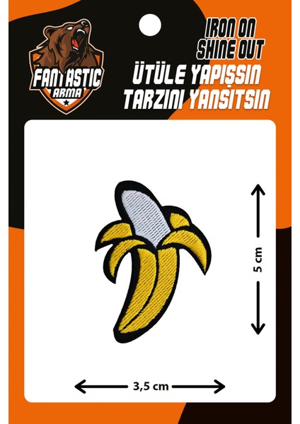 Ütü Ile Yapışan Dokuma Arma Patch, Muz