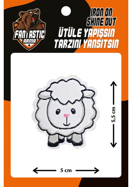 Ütü Ile Yapışan Dokuma Arma Patch, Kuzu Bebek Deseni