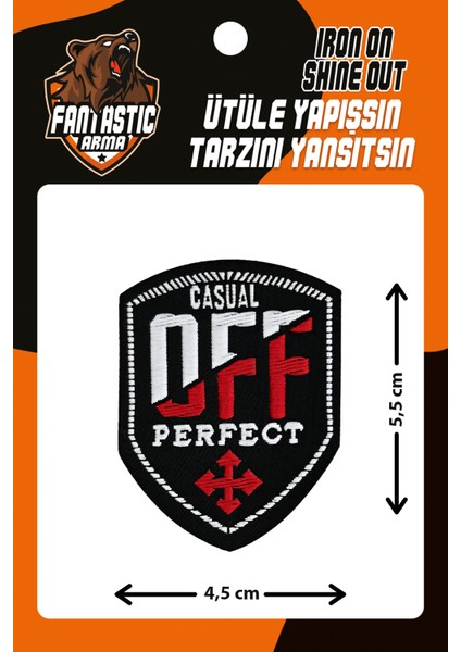 Ütü Ile Yapışan Dokuma Arma Patch, Casual Off Perfect