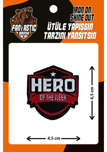 Ütü Ile Yapışan Dokuma Arma Patch, Hero