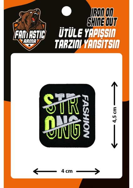 Ütü Ile Yapışan Dokuma Arma Patch, Strong
