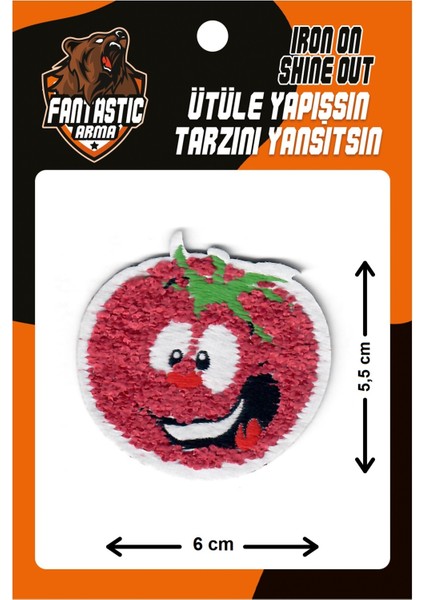 Ütü Ile Yapışan Dokuma Peluş, Kolej, Punch, Sebze, Gülen, Domates Arma Modeli