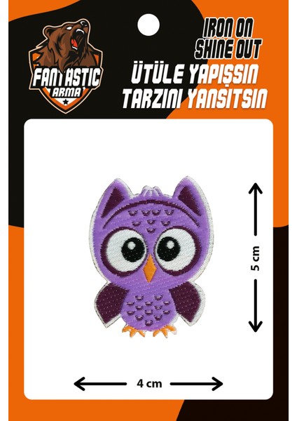 Ütü Ile Yapışan Dokuma Arma Patch, Baykuş