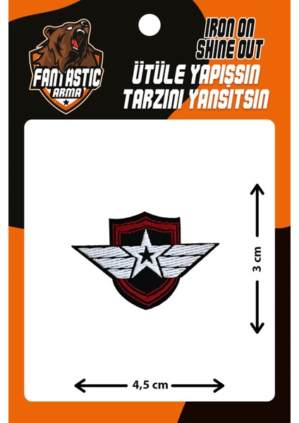 Ütü Ile Yapışan Dokuma Arma Patch, Yıldız Rozet