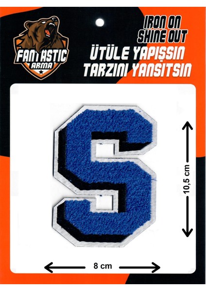 Ütü Ile Yapışan Dokuma Peluş, Kolej, Punch, Büyük Harf, S, Arma Modeli