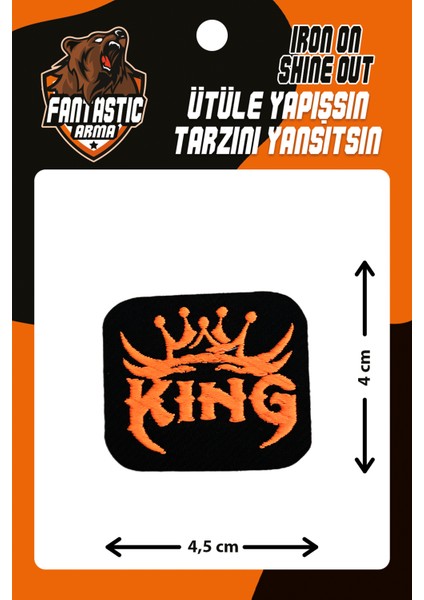Ütü Ile Yapışan Dokuma Arma Patch, Kıng Fosfor