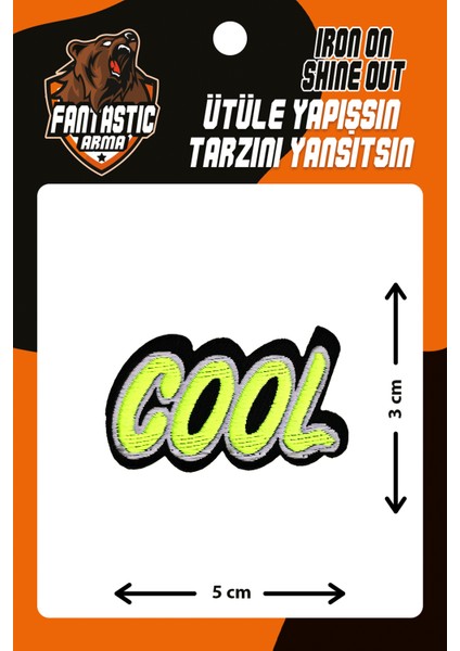 Ütü Ile Yapışan Dokuma Arma Patch, Cool Fosfor