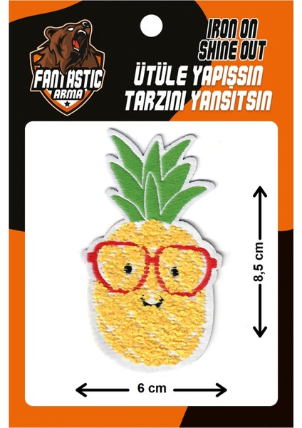 Ütü Ile Yapışan Dokuma Peluş, Kolej, Punch, Meyve, Ananas Arma Modeli