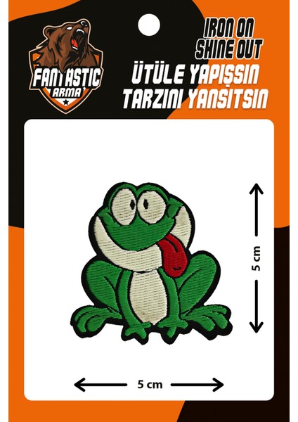 Ütü Ile Yapışan Dokuma Arma Patch, Kurbağa