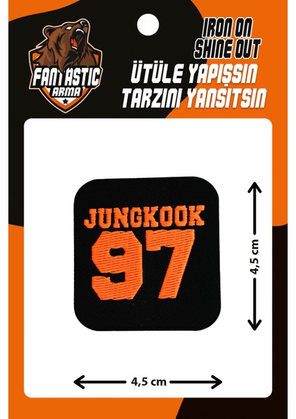 Ütü Ile Yapışan Dokuma Arma Patch, 97 Jungkook
