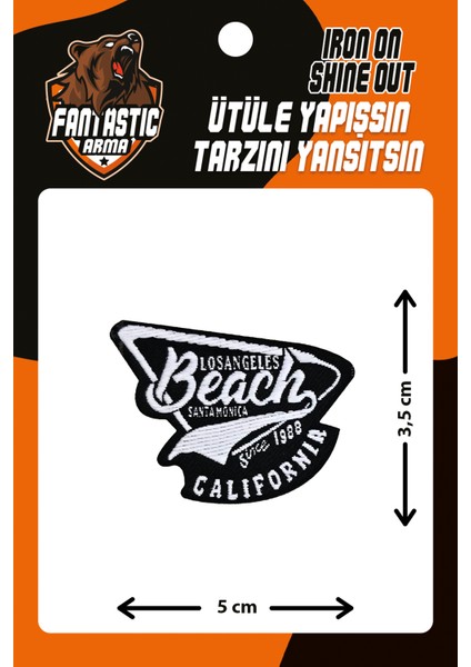 Ütü Ile Yapışan Dokuma Arma Patch, Beach