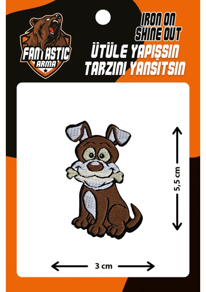 Ütü Ile Yapışan Dokuma Arma Patch, Köpek