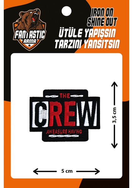 Ütü Ile Yapışan Dokuma Arma Patch, Crew