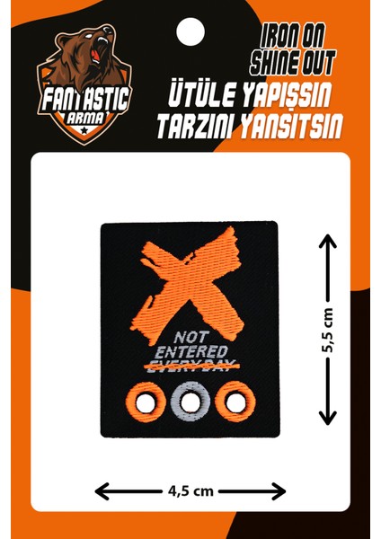 Ütü Ile Yapışan Dokuma Arma Patch, x Not Entered