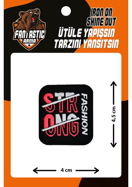 Ütü Ile Yapışan Dokuma Arma Patch, Strong