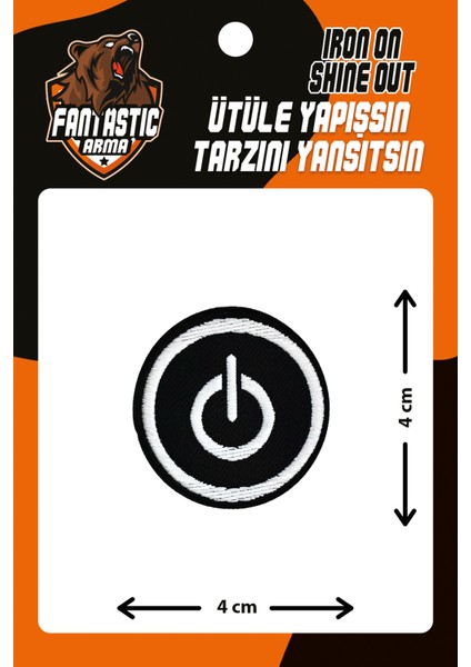 Ütü Ile Yapışan Dokuma Arma Patch, Power