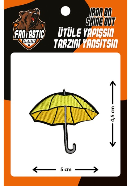 Ütü Ile Yapışan Dokuma Arma Patch, Şemsiye