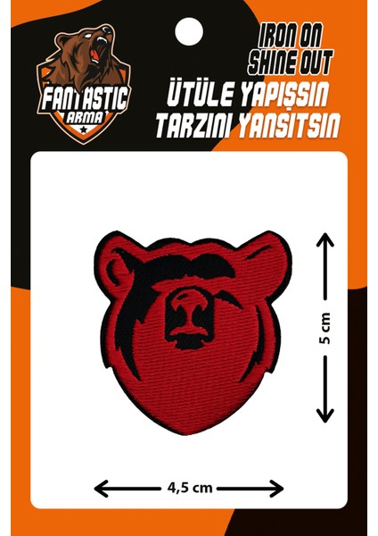Ütü Ile Yapışan Dokuma Arma Patch, Ayı/bear