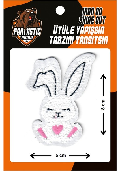 Ütü Ile Yapışan Dokuma Peluş, Kolej, Punch, Hayvan, Tavşan, Arma Modeli