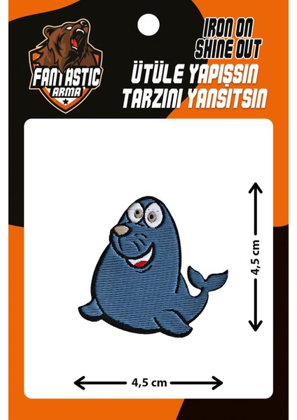 Ütü Ile Yapışan Dokuma Arma Patch, Fok Balığı