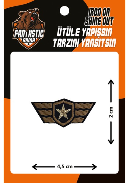 Ütü Ile Yapışan Dokuma Arma Patch, Yıldız Askeri Rozet