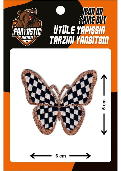 Ütü Ile Yapışan Dokuma Arma, Ev Tekstili, Kelebek Modeli