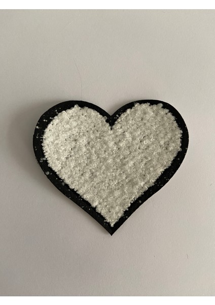 Ütü Ile Yapışan Dokuma Peluş,kolej,punch Arma Heart, Beyaz Kalp Modeli modelleri