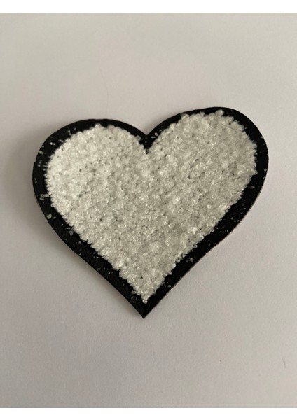 Ütü Ile Yapışan Dokuma Peluş,kolej,punch Arma Heart, Beyaz Kalp Modeli indirimleri