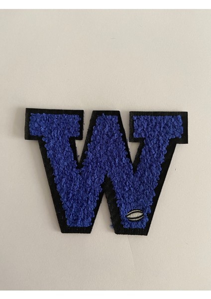 Ütü Ile Yapışan Dokuma Peluş,kolej,punch Arma Harf, Mavi W Modeli modelleri