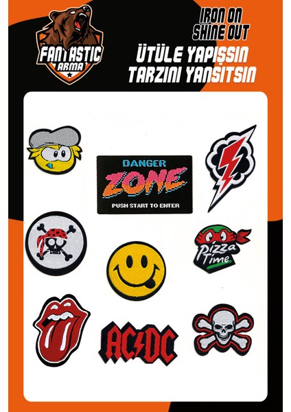 Ütü Ile Yapışan Dokuma Arma Seti Patch Yama Emoji, Danger Zone Modeli