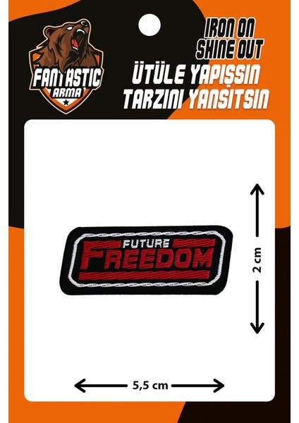 Ütü Ile Yapışan Dokuma Arma Patch, Freedom