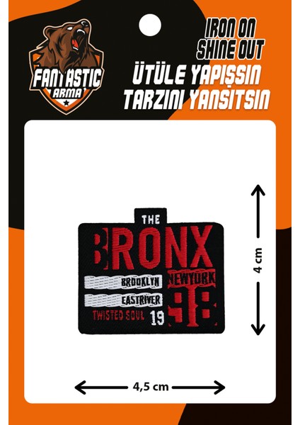 Ütü Ile Yapışan Dokuma Arma Patch, Bronx