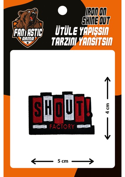 Ütü Ile Yapışan Dokuma Arma Patch, Shout