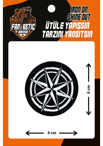 Ütü Ile Yapışan Dokuma Arma Patch, Pusula