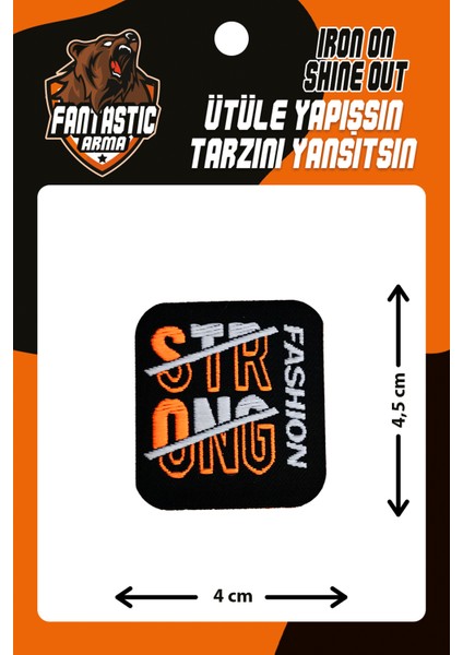 Ütü Ile Yapışan Dokuma Arma Patch, Strong