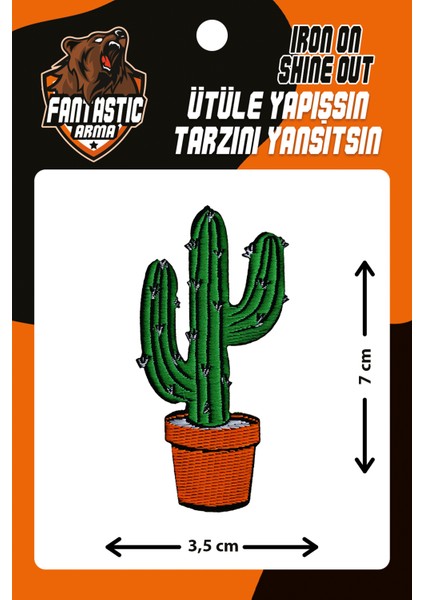 Ütü Ile Yapışan Dokuma Arma Patch, Kaktüs