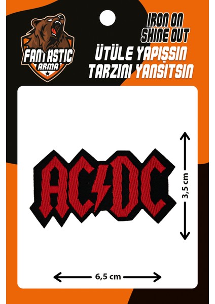 Ütü Ile Yapışan Dokuma Arma Patch, Ac/dc