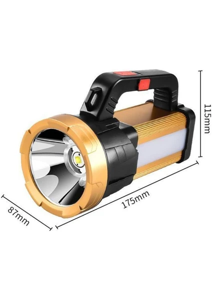 Akbaş Watton WT-615 6 Mod Şarjlı El Feneri Projektör Tipi