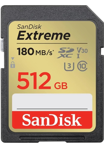 Extreme 512GB 180MB/S Sd Uhs-I 4K UHD Hafıza Kartı SDSDXVV-512G-GNCIN