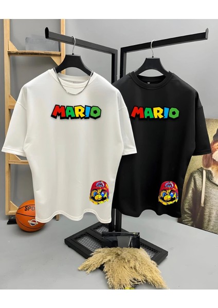 Yeni Sezon Unisex-Oversize Mario Baskılı Trend Ürünler 2'li
