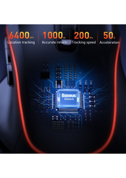 Pro Series 6400 Dpı Gaming Mouse-Oyuncu Mouse Ofis-Oyuncu Mouse Android-Linux-Windows-Ios Uyumlu Oyuncu Mouse