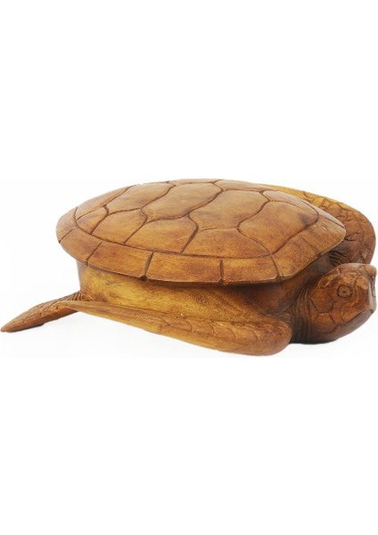 Ahşap Kaplumbağa Kapaklı Çerezlik 35 cm