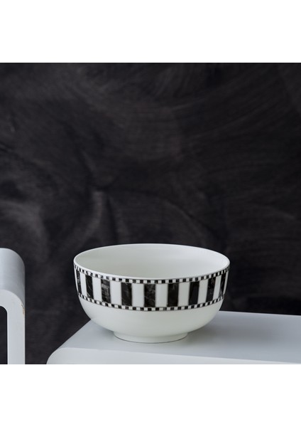 Damalı Noodle Porselen Kase 14 cm